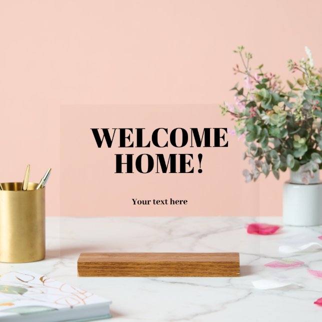 Panneau En Acrylique Accueil maison signature acrylique personnalisée (Mariage)