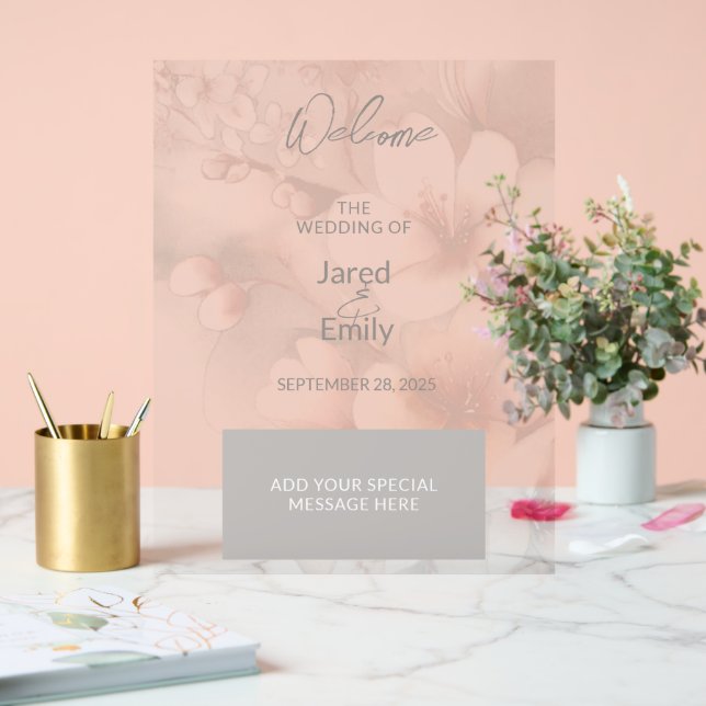 Panneau En Acrylique Accueil mariage (Mariage)