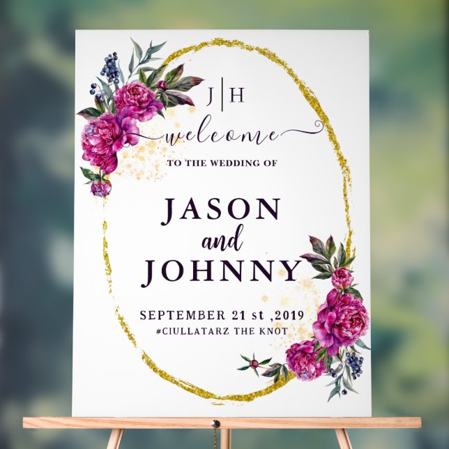 Panneau En Acrylique Accueil mariage (Neutre)