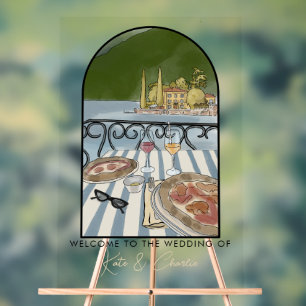 Panneau En Acrylique Accueil Mariage italien