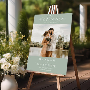 Panneau En Acrylique Accueil Mariage photo moderne élégant
