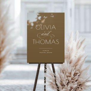 Panneau En Acrylique Accueil minimaliste moderne Mariage Brown