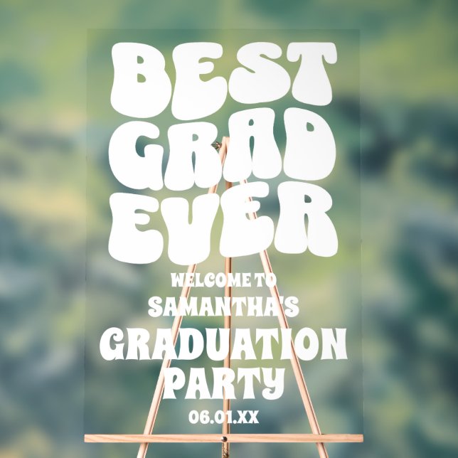 Panneau En Acrylique Accueil personnalisé du meilleur grade jamais Grad (Neutre)