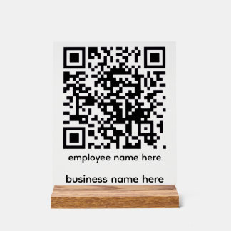 Panneau En Acrylique Acrylic QR Code Sign