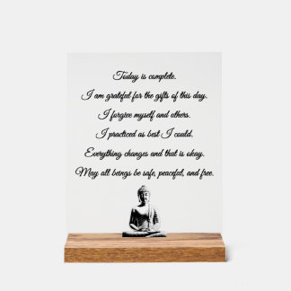Panneau En Acrylique Acrylic tabletop inspirational prayer sign