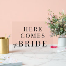 Acrylique Panneau de Mariage Voici la Mariée