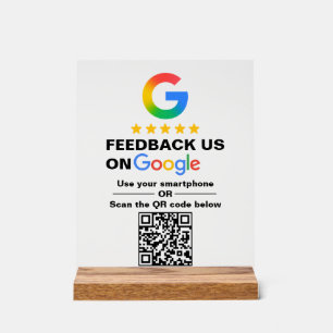 Panneau En Acrylique Affichage simple de code QR personnalisé pour les
