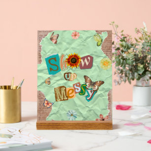 Panneau En Acrylique Afficher le signe acrylique de la monnaie de colla