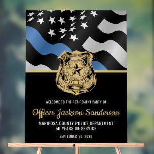 Panneau En Acrylique Agent de police Loi de la retraite Accueil