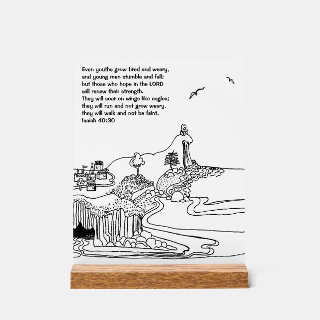 Panneau En Acrylique Ailes comme aigle inspiration chrétienne (Recto)