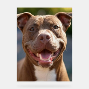 Panneau En Acrylique Ajouter une Personnaliser photo Pit Bull