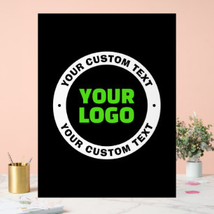 Panneau En Acrylique Ajoutez votre propre logo d'entreprise ou votre co