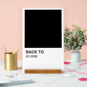 Panneau En Acrylique Album de chanson noire - Arrière - plan blanc