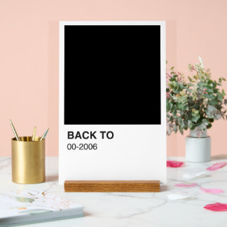 Panneau En Acrylique Album de chanson noire - Arrière - plan blanc