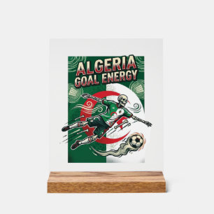 Panneau En Acrylique Algérie But Énergie Squelette Attaquant Nations Gr