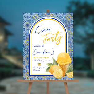 Panneau En Acrylique Amalfi Tiles Italien 40e anniversaire fête