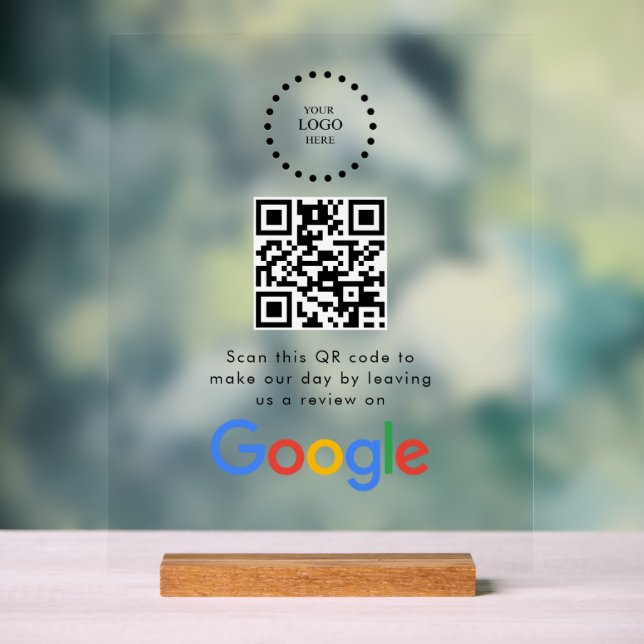 Panneau En Acrylique Analyse de site Web des avis Google Logo d'entrepr (Neutre)