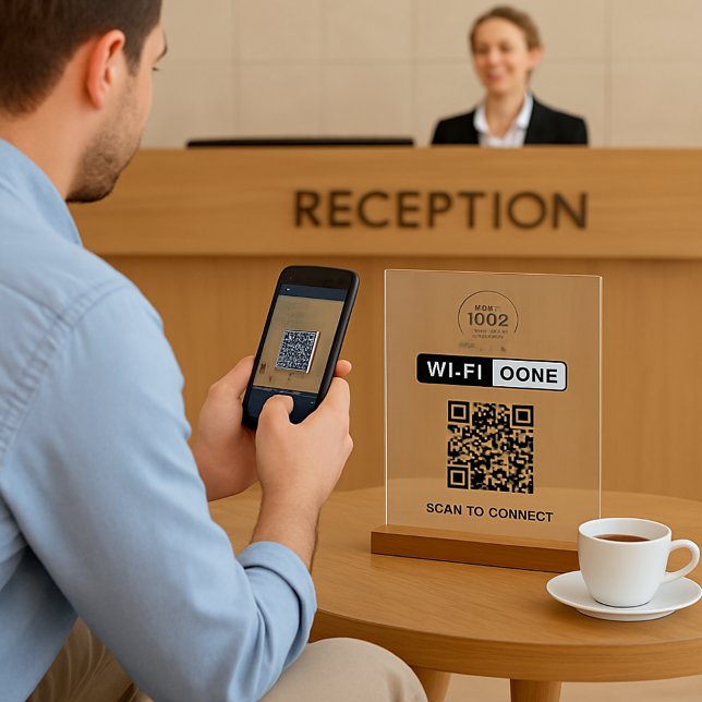 Panneau En Acrylique Analyser le logo professionnel QR Code Wifi pour s (Créateur téléchargé)