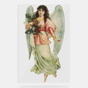 Panneau En Acrylique Ange Gardien Divine Vigilance et Grâce Art
