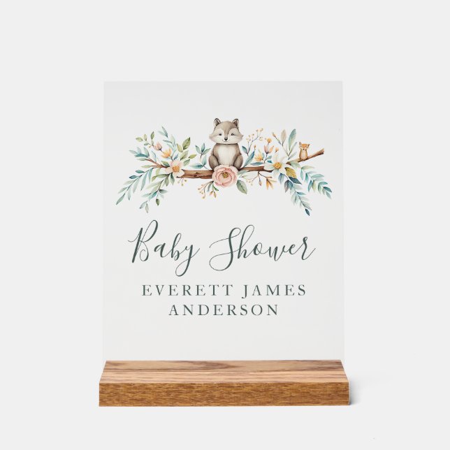 Panneau En Acrylique Animaux aquarelle de la forêt (Recto)