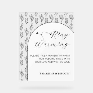 Panneau En Acrylique Anneaux simplistes modernes Mariage réchauffant