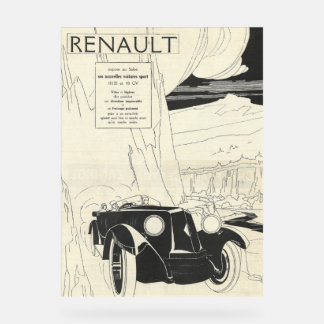 Panneau En Acrylique Années 1930 Renault Advert de l'illustration