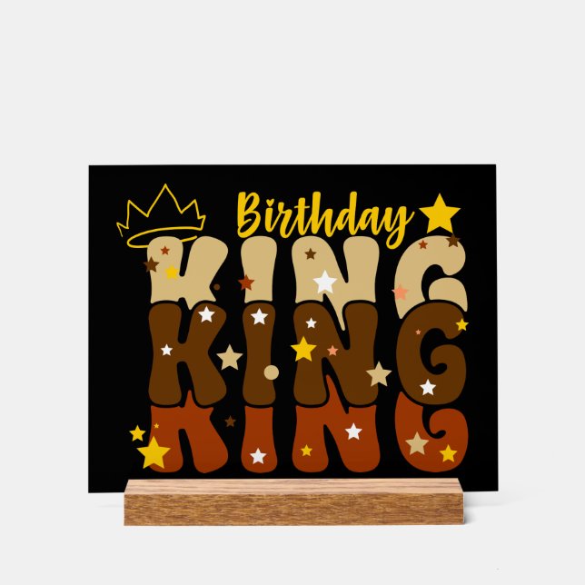 Panneau En Acrylique Anniversaire King Super Typo (Recto)