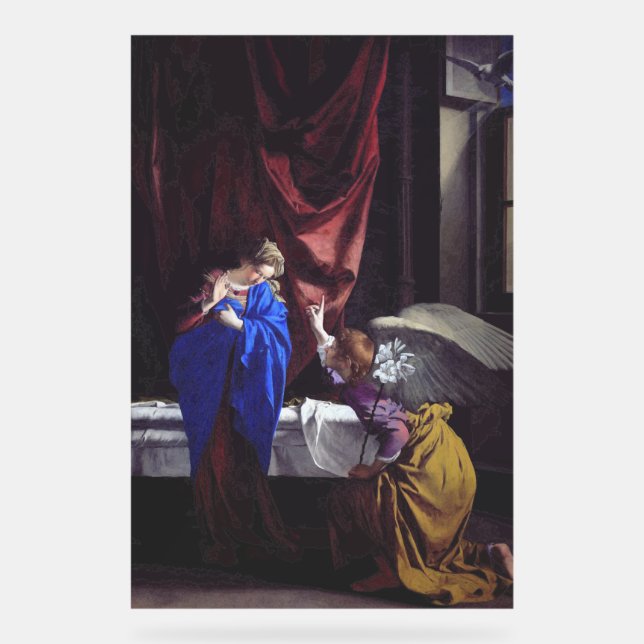 Panneau En Acrylique Annonciation à la Sainte Vierge Marie par Orazio (Recto)