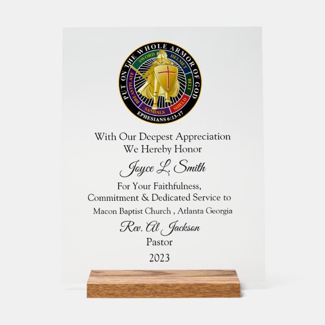 Panneau En Acrylique Appréciation de l'Église (Recto)