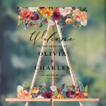 Panneau En Acrylique Aquarelle Fleurs d'automne Mariage de automne Bien<br><div class="desc">Célébrez votre amour dans la chaleur de l'automne avec ce panneau acrylique mariage personnalisable, magnifiquement avec des guirlandes florales aquarelles dans des teintes d'automne riches. Cette enseigne élégante et saisonnière est la façon idéale d'ajouter une touche de charme d'automne à votre mariage, parfaite pour des fêtes rustiques, automnales ou moissonneuses....</div>