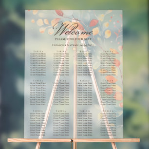 Panneau En Acrylique Aquarelle moderne Boho Autumn Feuilles de siège gr