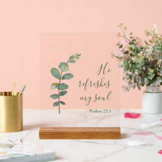 Panneau En Acrylique Aquarelle moderne d'origine Bible Verse Décor d'or