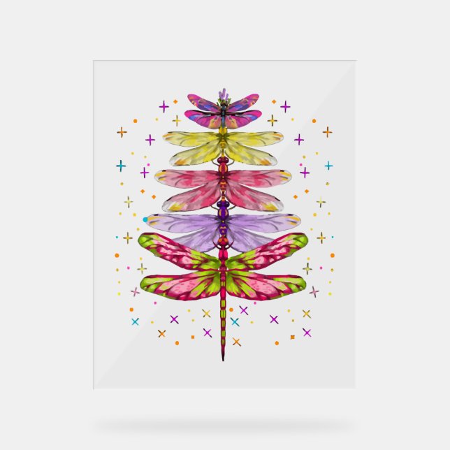Panneau En Acrylique Arbre de Noël dragonfly (Recto)