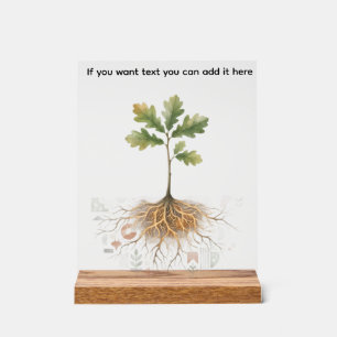 Panneau En Acrylique Arbre de Vie Racines et Cœur Personnalisé
