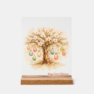 Panneau En Acrylique Arbre en Fleurs Fantaisiste et Personnalisable ave