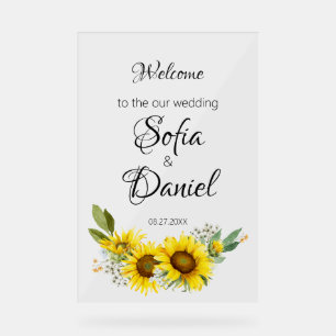 Panneau En Acrylique Arc de marguerite blanc tournesol élégant