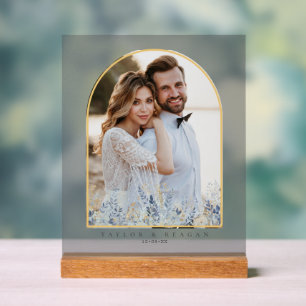 Panneau En Acrylique Arc de Mariage de fleurs doux ID1045