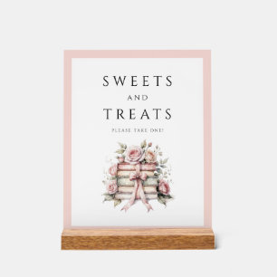 Panneau En Acrylique Arcasse Rose Ruban Sweeta Et Friandises