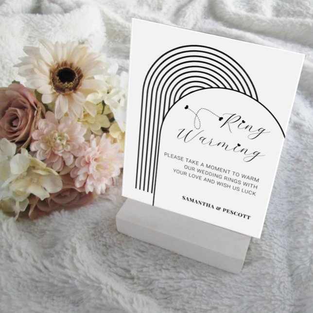 Panneau En Acrylique Arche Simple Bagues Minimales Mariage de réchauffe (Créateur téléchargé)