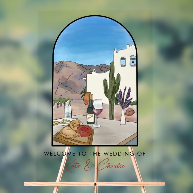 Panneau En Acrylique Argentine Mariage bienvenue (Neutre)