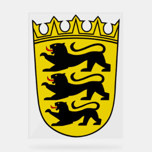 Panneau En Acrylique Armoiries de l'État allemand Bade-Wurtemberg