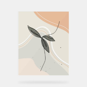 Panneau En Acrylique arrière - plan d'art Abstrait feuilles
