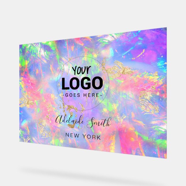 Panneau En Acrylique arrière - plan d'opale incendie (Angle)