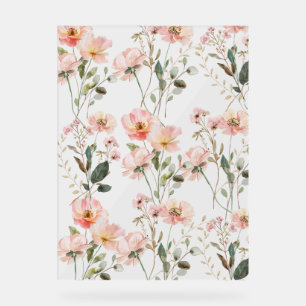 Panneau En Acrylique Arrière - plan Fleur sauvage floral