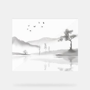 Panneau En Acrylique Arrière - plan paysagiste japonais