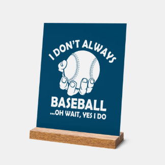 Panneau En Acrylique Art du mot sportif de baseball amusant