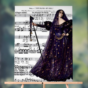 Panneau En Acrylique Art gothique vintage de la Reine de la Nuit de l'O