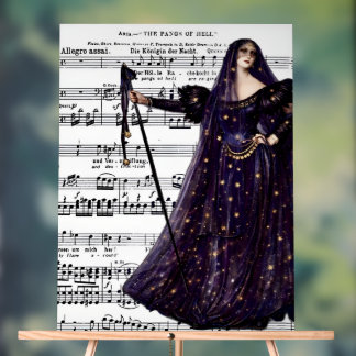 Panneau En Acrylique Art gothique vintage de la Reine de la Nuit de l'O