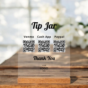 Panneau En Acrylique Astuce professionnelle Jar QR Code Logo