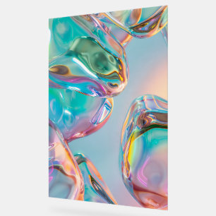 Panneau En Acrylique Aura esthétique dégradé en métal liquide holograph